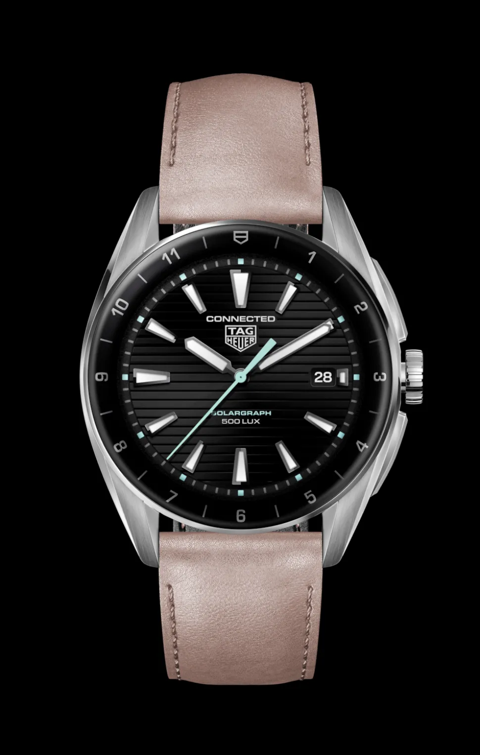 Best Sale TAG Heuer Connected Calibre E4 Edizione in pelle rosa metallizzata